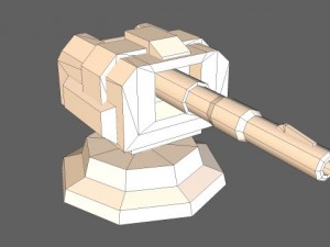 td cannon tower 01 Modelo 3D