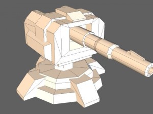 td cannon tower 01 Modelo 3D