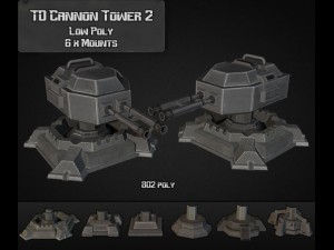 td cannon tower 02 3D-Modell