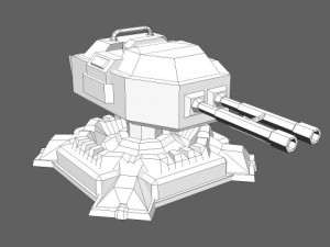 td cannon tower 02 Modello 3D