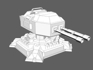 td cannon tower 02 3D Model