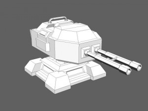 td cannon tower 02 Modello 3D