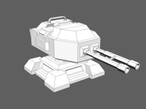 td cannon tower 02 3D Model