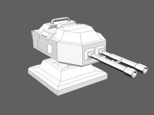 td cannon tower 02 Modello 3D