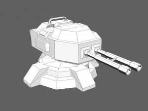 td cannon tower 02 Modello 3D