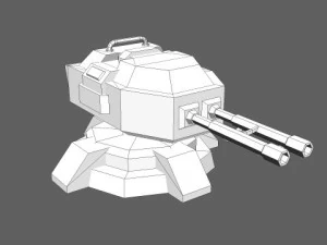td cannon tower 02 3D Model