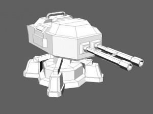 td cannon tower 02 Modello 3D