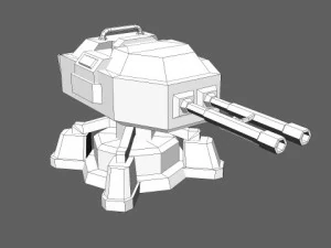 td cannon tower 02 3D Model