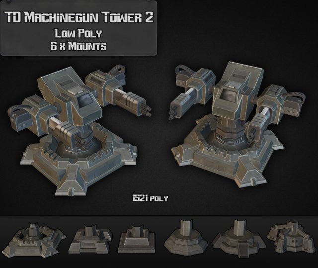 td machinetower 02 3D Model .c4d .max .obj .3ds .fbx .stl .blend 