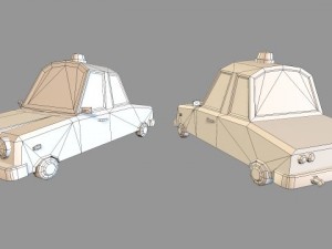 police car  low poly 3D-Modell