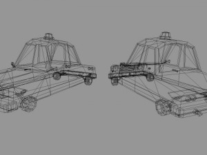 police car  low poly 3D-Modell