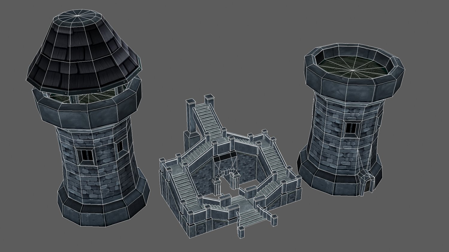 Medieval Castle Builder 3d Model In Environment 3dexport