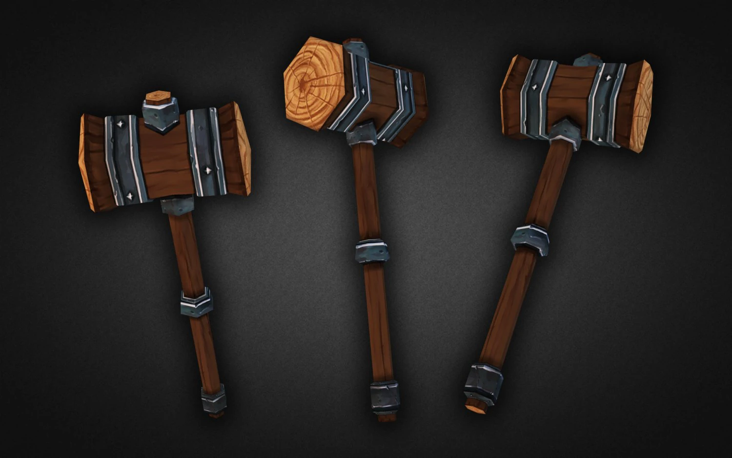 wooden warhammer 3D Model .c4d .max .obj .3ds .fbx .stl .blend 