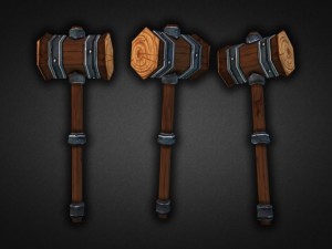 wooden warhammer Modèle 3D