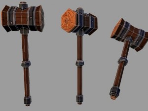 wooden warhammer Modèle 3D