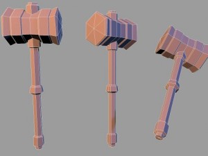 wooden warhammer Modèle 3D