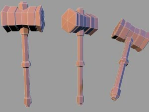 wooden warhammer 3D Model