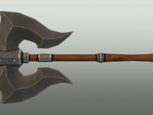 two handed axe 02 3D Model