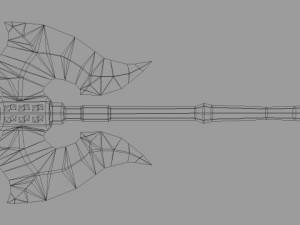two handed axe 02 3D Model