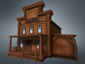 western saloon 3Dモデル