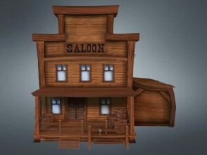 western saloon 3Dモデル