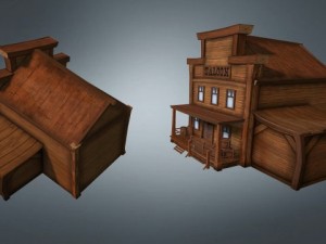 western saloon 3Dモデル