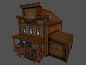 western saloon 3Dモデル