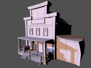 western saloon 3Dモデル