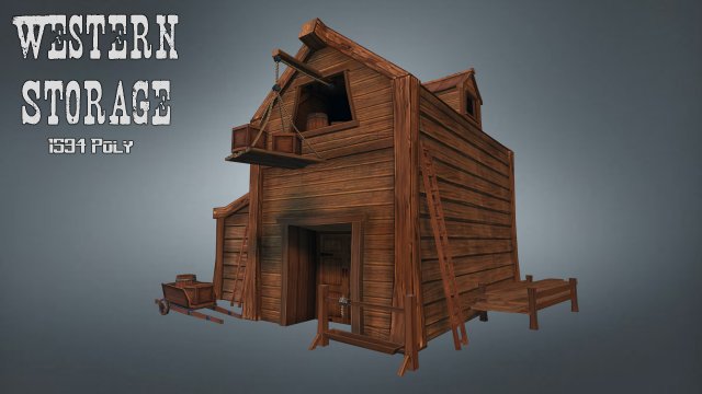 western storage 3D-Modell .c4d .max .obj .3ds .fbx .stl .blend 