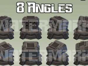 sam site turret 01  isometric 3D Model