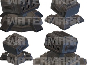 sam site turret 01  isometric 3D Model