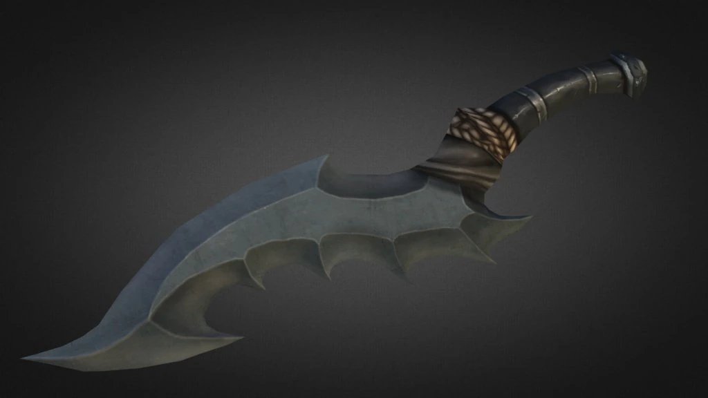 ancient dagger 3D Model .c4d .max .obj .3ds .fbx .stl .blend 