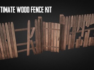 ultimate wood fence kit 3D Model