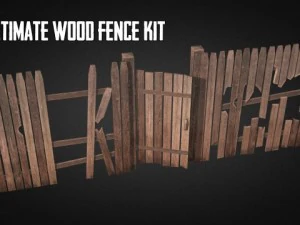 ultimate wood fence kit 3D Model