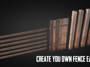ultimate wood fence kit 3D Model