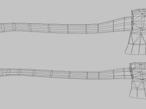 axe low poly 3Dモデル