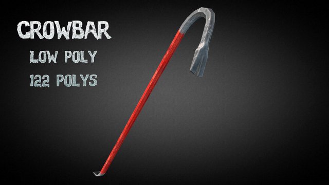crowbar 3d low poly 3D Model .c4d .max .obj .3ds .fbx .stl .blend 