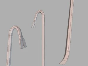 크로우 바 3d 저 폴리 3D 모델