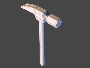 hammer  3d low poly Model 3D