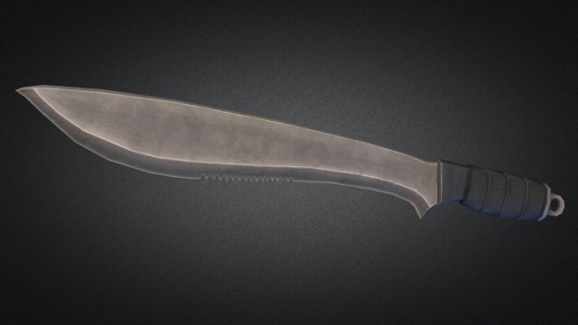 machete  low poly 3D Модель .c4d .max .obj .3ds .fbx .stl .blend 