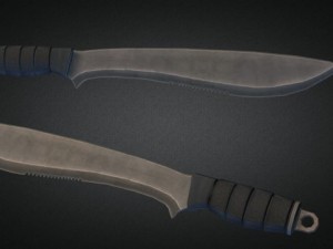 machete  low poly 3D Модель