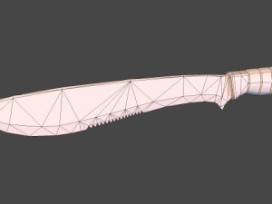 machete  low poly 3D Модель
