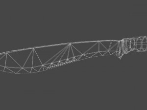 machete  low poly 3D Модель