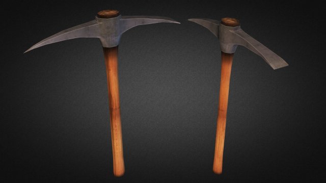 pickaxe  low poly Modello 3D .c4d .max .obj .3ds .fbx .stl .blend 