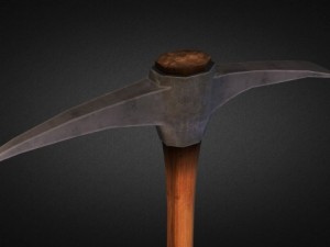 pickaxe  low poly Modello 3D