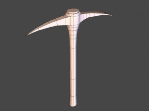 pickaxe  low poly Modello 3D