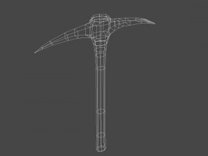 pickaxe  low poly Modello 3D