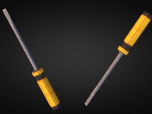 screwdriver  low poly 3D-Modell