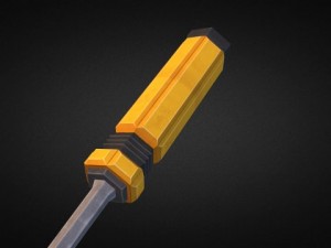 screwdriver  low poly 3D 모델