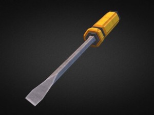 screwdriver  low poly 3D 모델